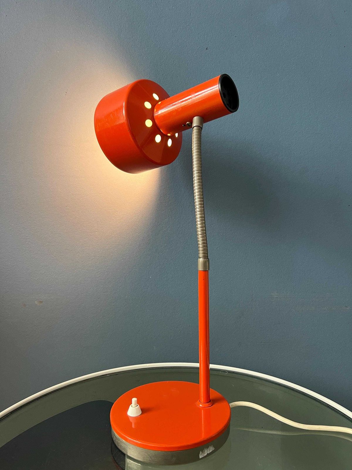 Oranje Mid Century Bureaulamp Van Hustadt Leuchten photo Verlichting