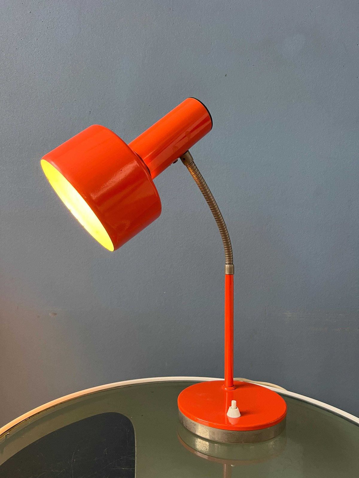 Oranje Mid Century Bureaulamp Van Hustadt Leuchten photo 209.0