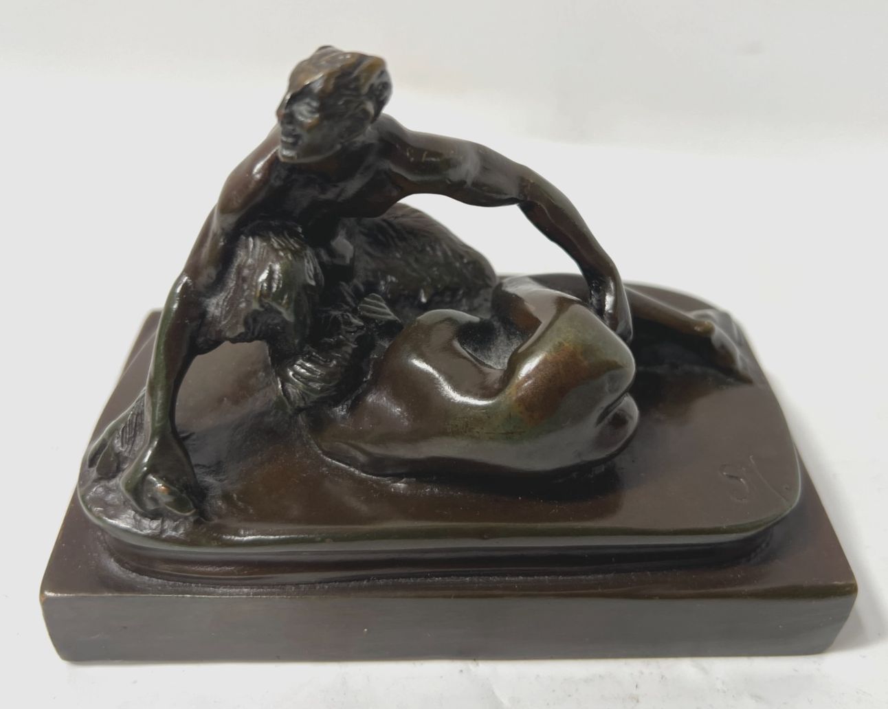 photo vinterior Erotic Bronze With Brown Patina "S.M" 19th Century
