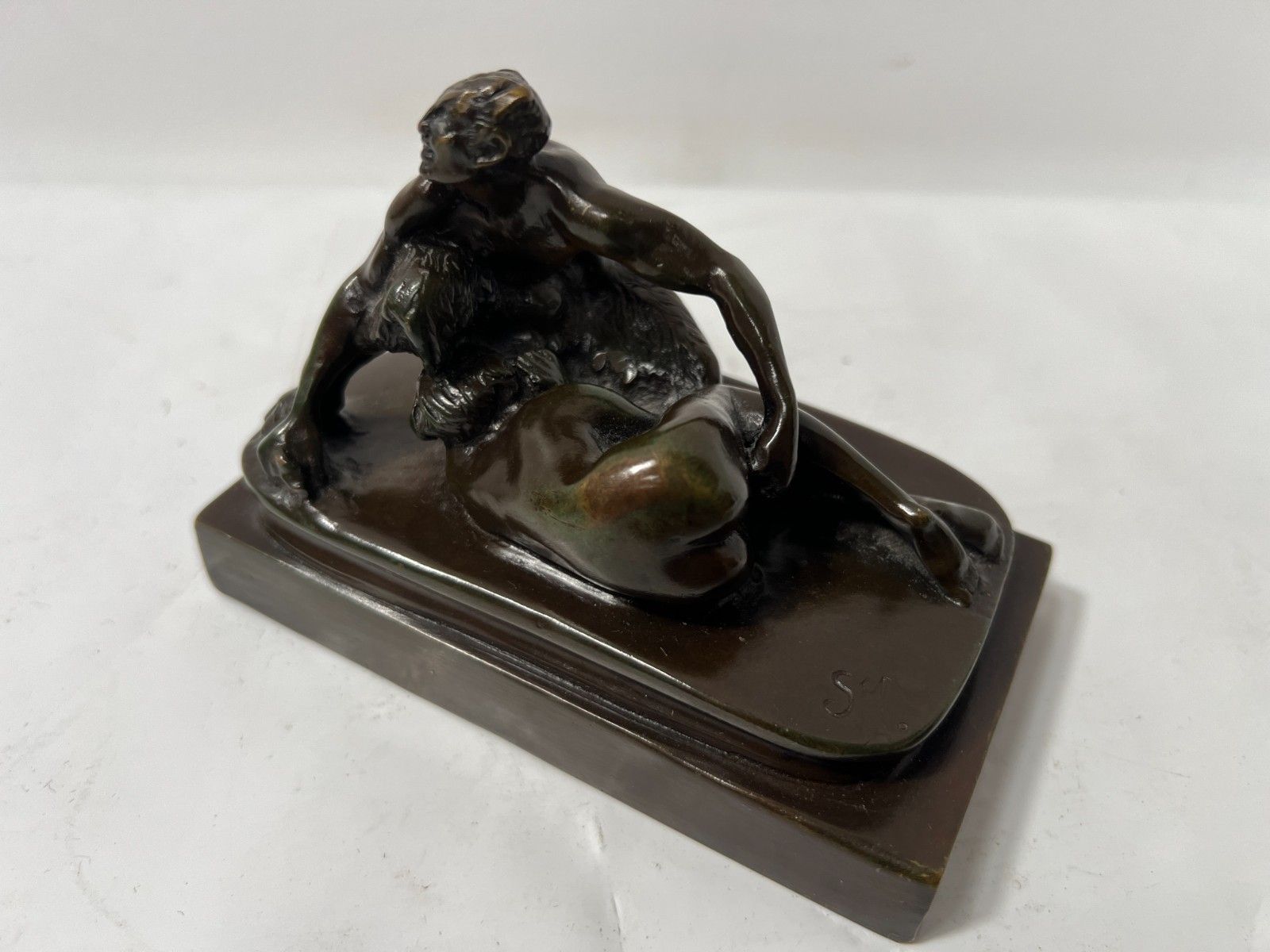 photo vintage Erotic Bronze With Brown Patina "S.M" 19th Century