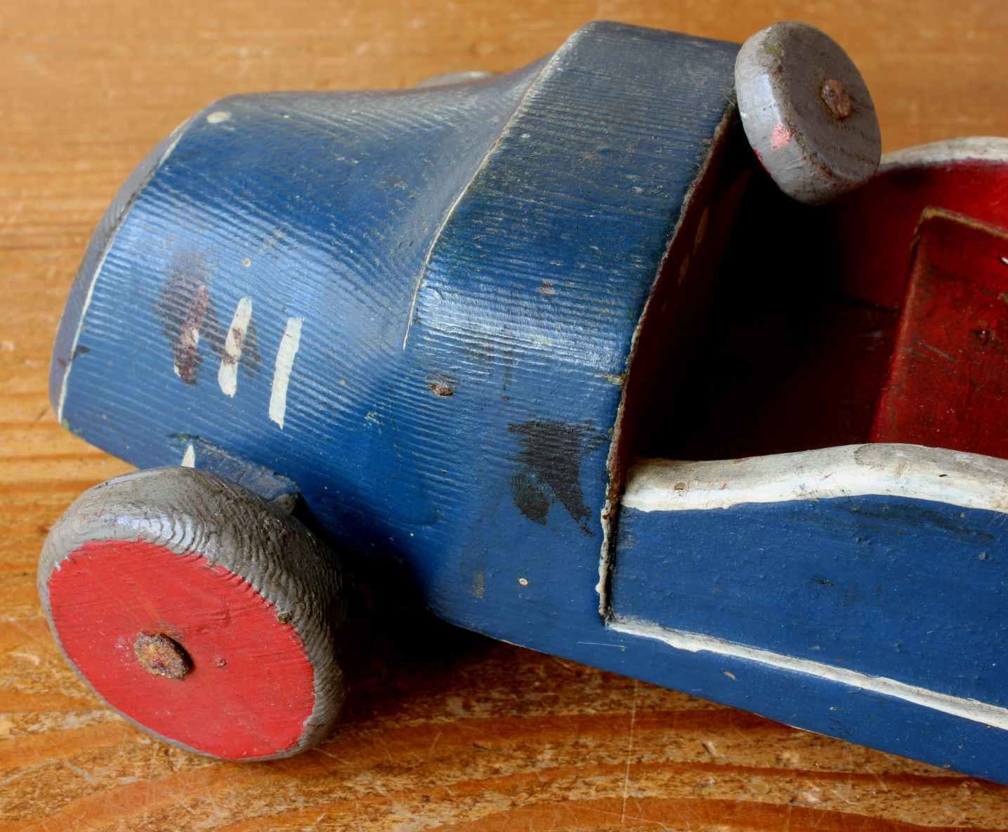 Home Decor Handmade Wooden Racing Car. Scratch Built Decorative Model Car. photo