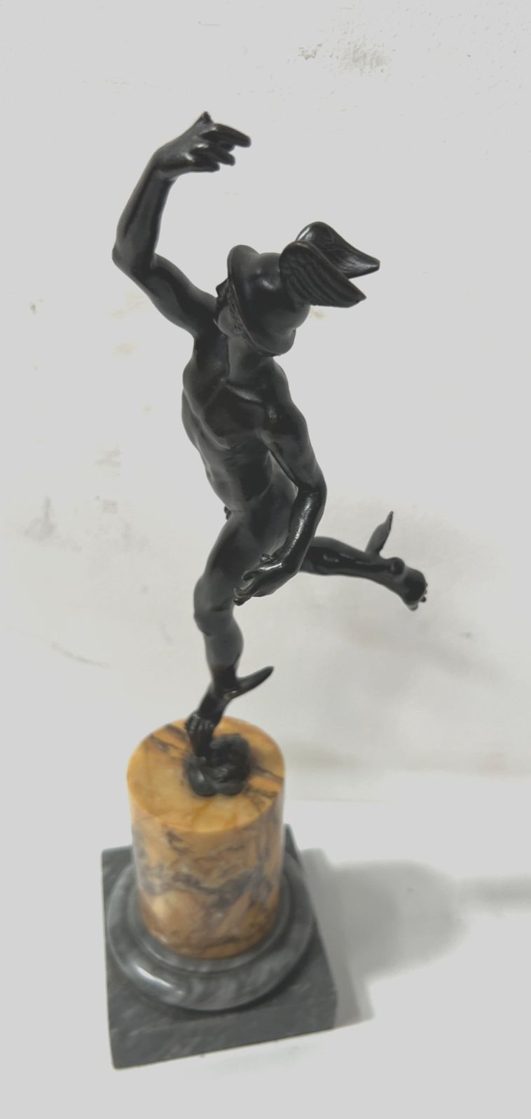 photo for sale "Mercury" Bronze Group With Brown Patina By John Of Bologna. 19th Century