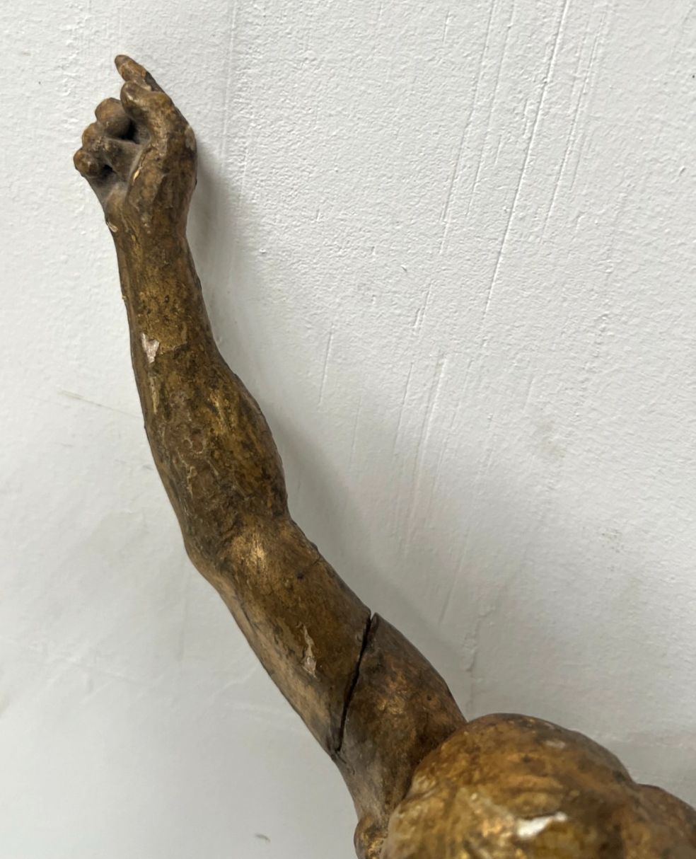 photo for sale Christ Carved And Gilded Wood 19th Century