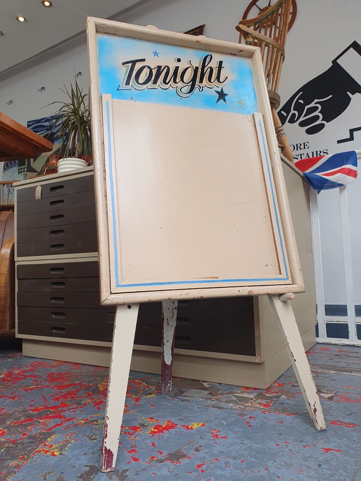 1960s Hand Painted Theatre/Cinema Advertising Board. photo Home Decor