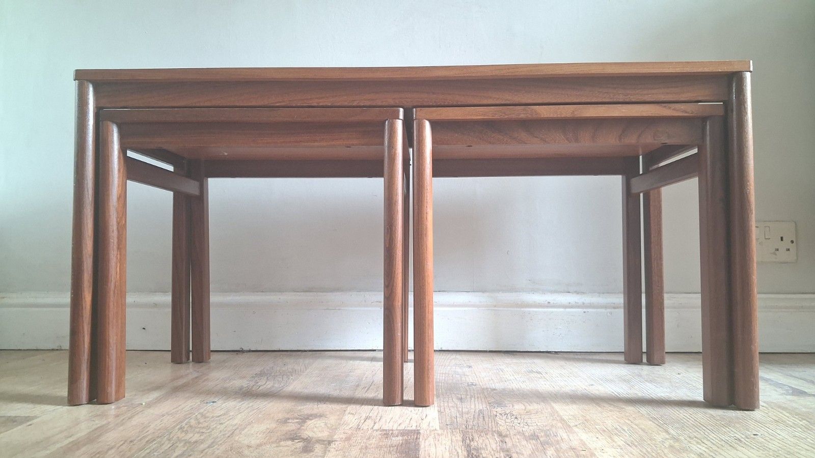 Original 1970's Danish Teak  Mid Century Nest Of Tables, Drinks/Coffee Tables photo vintage
