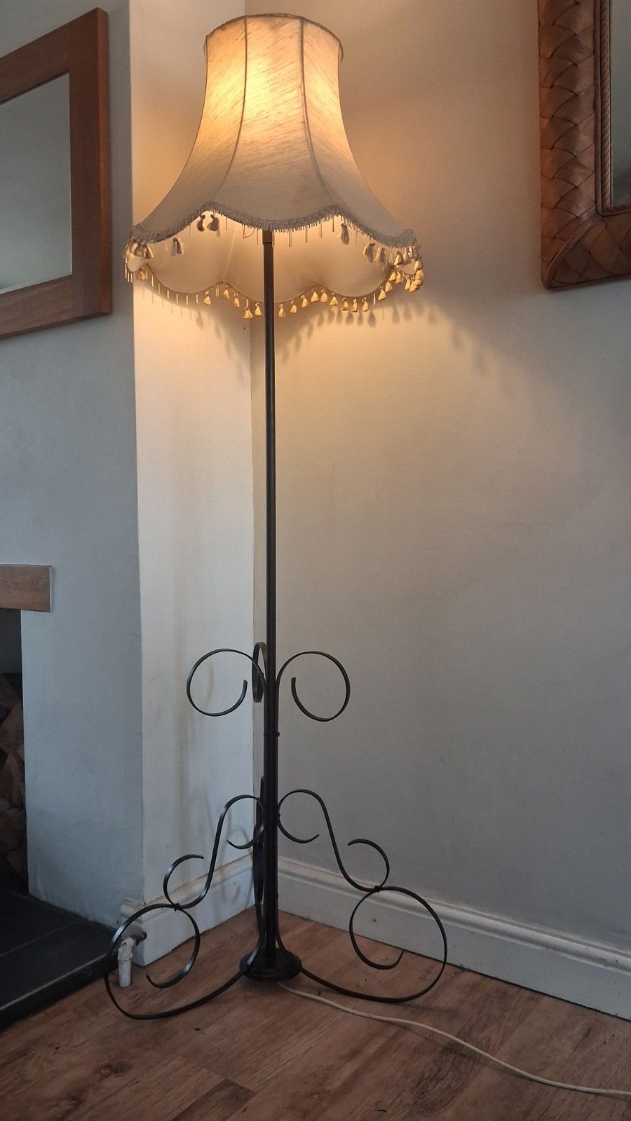 1960's French Mid Century Wrought Iron Standard /Floor Lamp