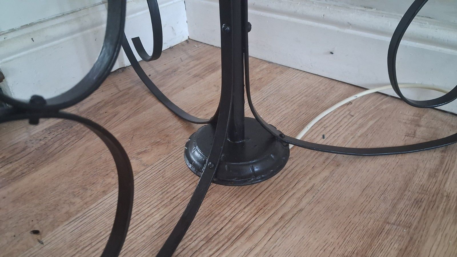 1960's French Mid Century Wrought Iron Standard /Floor Lamp photo vintage