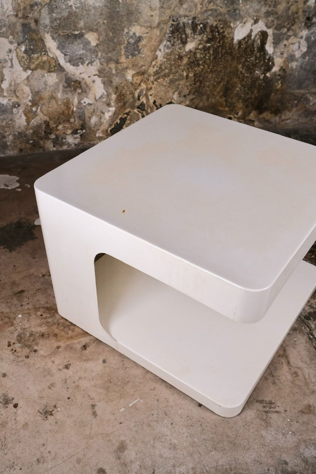 Large Fiberglass Side Table By Valerie Doubroucinskis For Rodier, France, 1970s photo for sale