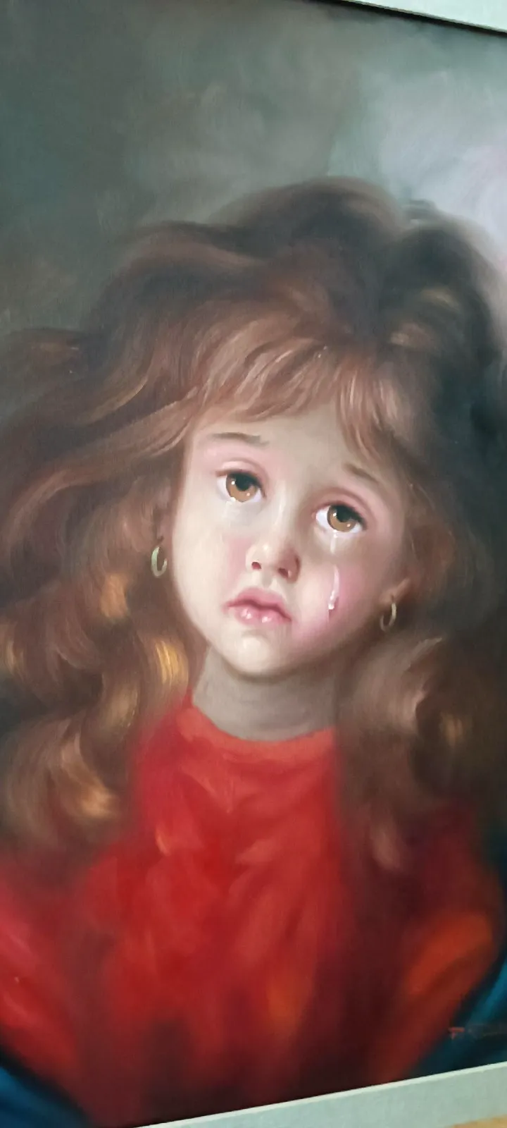 Oil Painting On Canvas Portrait Girl Pietro Pantino (1941 2020) photo Art