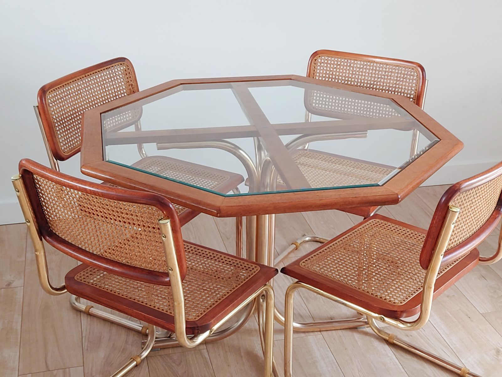 photo furniture Mid Century Retro Marcel Breuer Style Italian Dining Table And Chairs