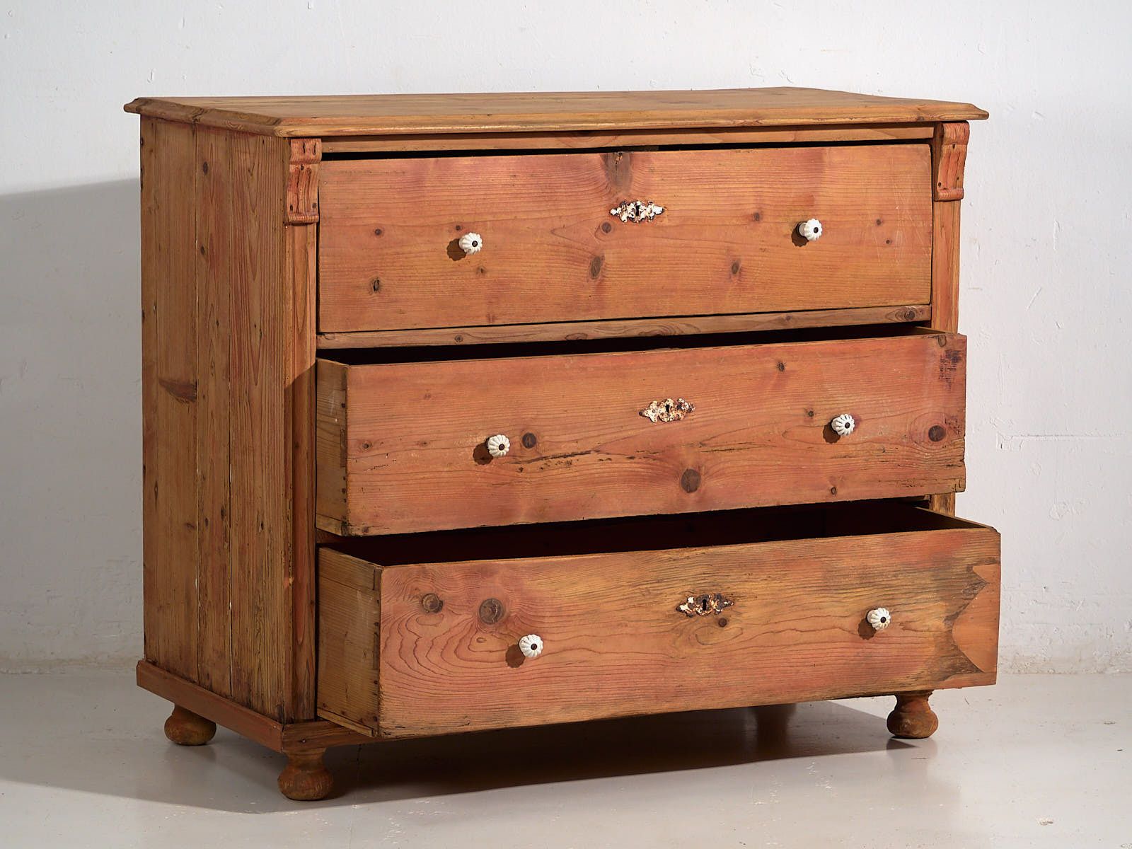 Antique Solid Wood Chest Of Drawers photo for sale