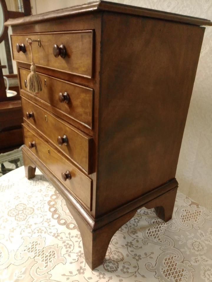 Antique Small Mahogany Chest Of Drawers photo Furniture