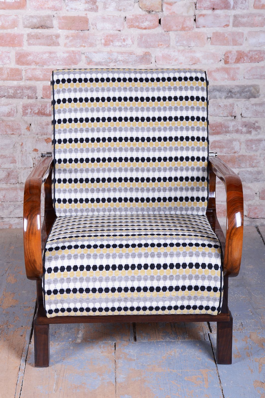 Restored Art Deco Adjustable Armchair, By J. Halabala, Up Závody, Czech. 1920s photo furniture