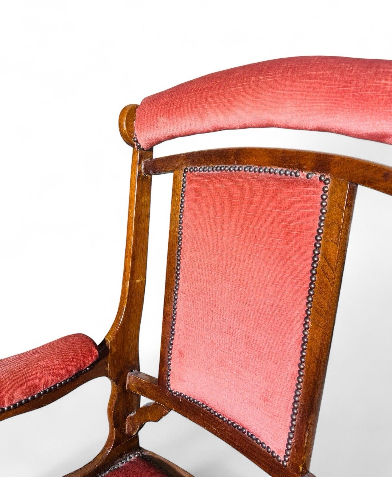 Antique Walnut Armchair American Spring Rocker C1870 Superior Quality photo for sale