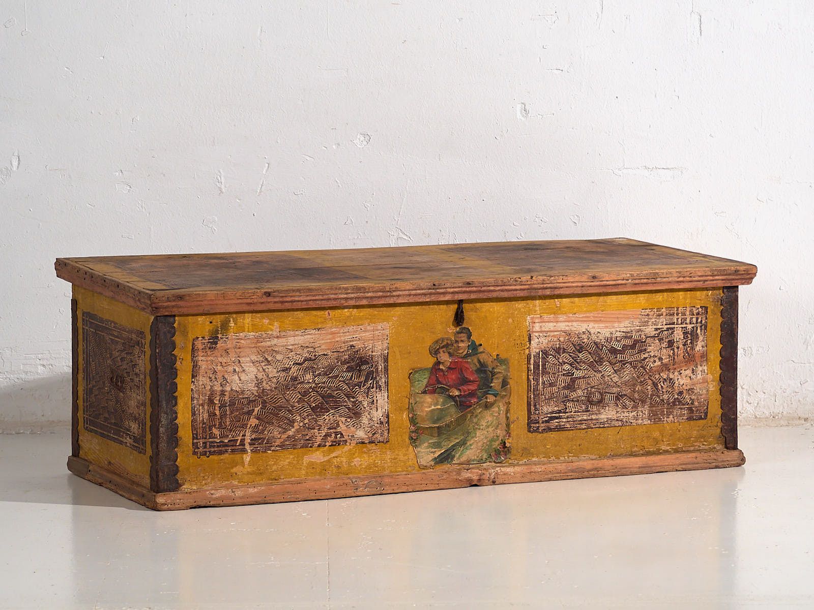 Antique Trunk With Metal Structure (C.1920) #2