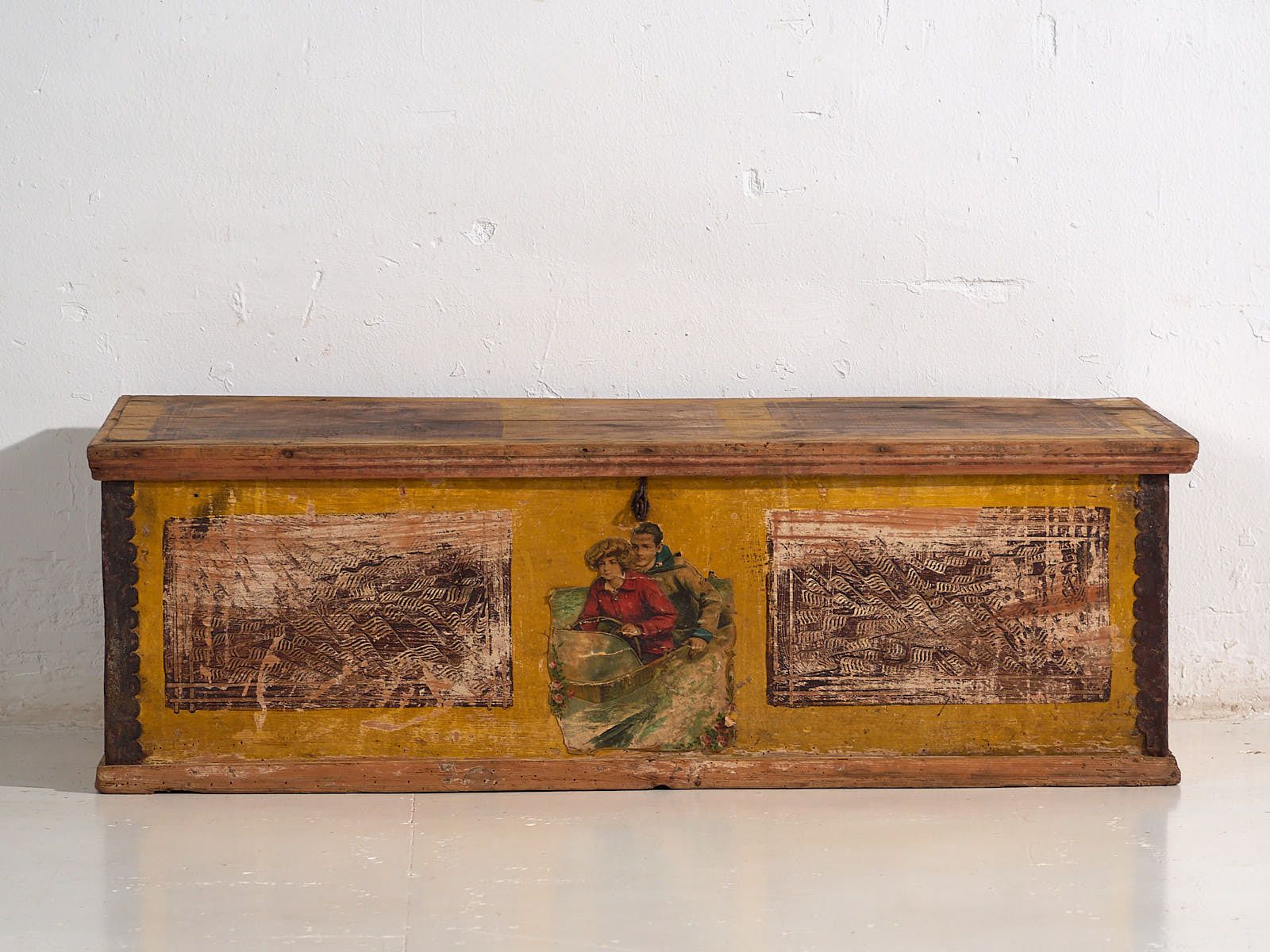 Antique Trunk With Metal Structure (C.1920) #2 photo 787.0