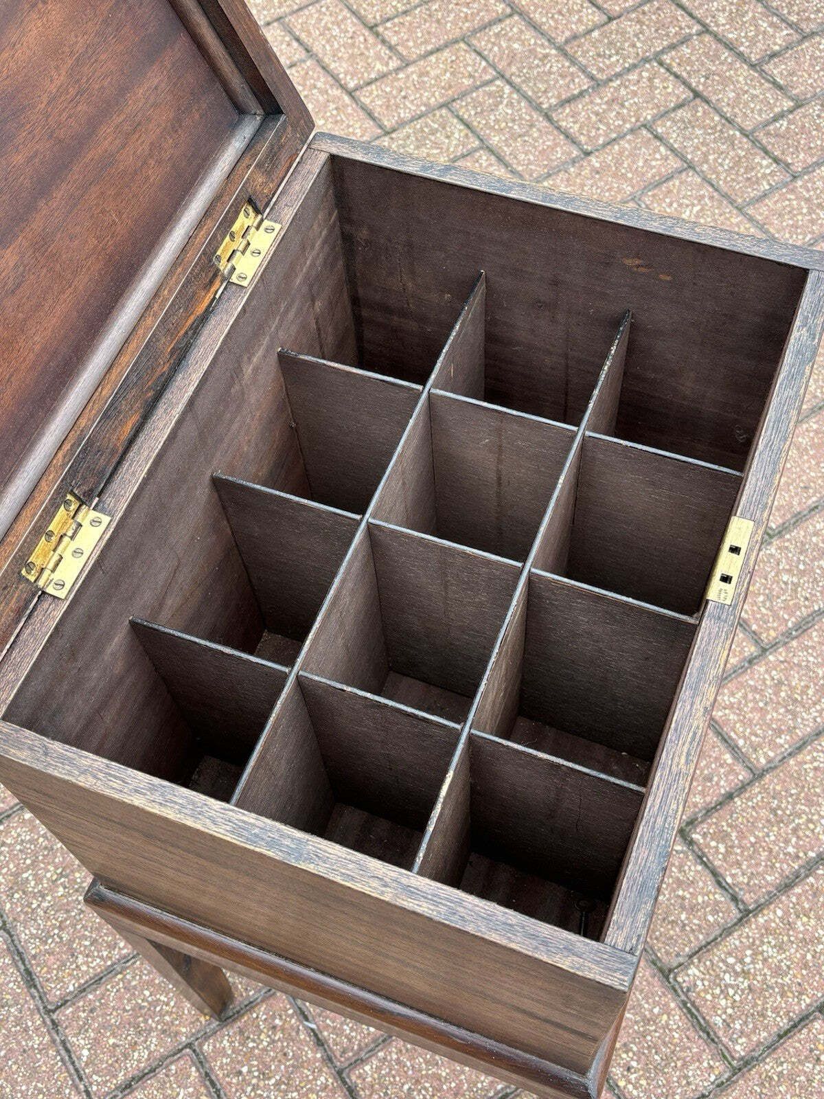 Inlaid Mahogany Wine Cellarette, Holds 12 Bottles. photo for sale