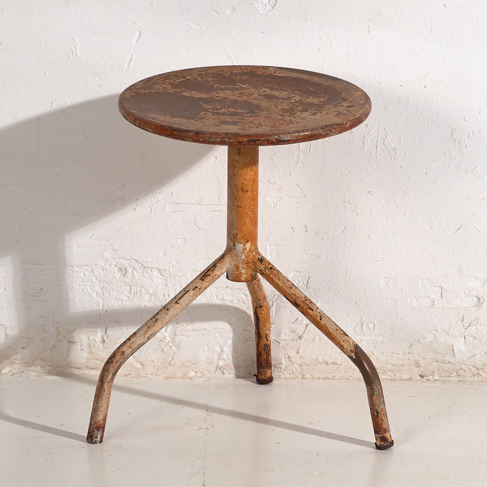 Industrial Style Metal Stool (C.1950) #4