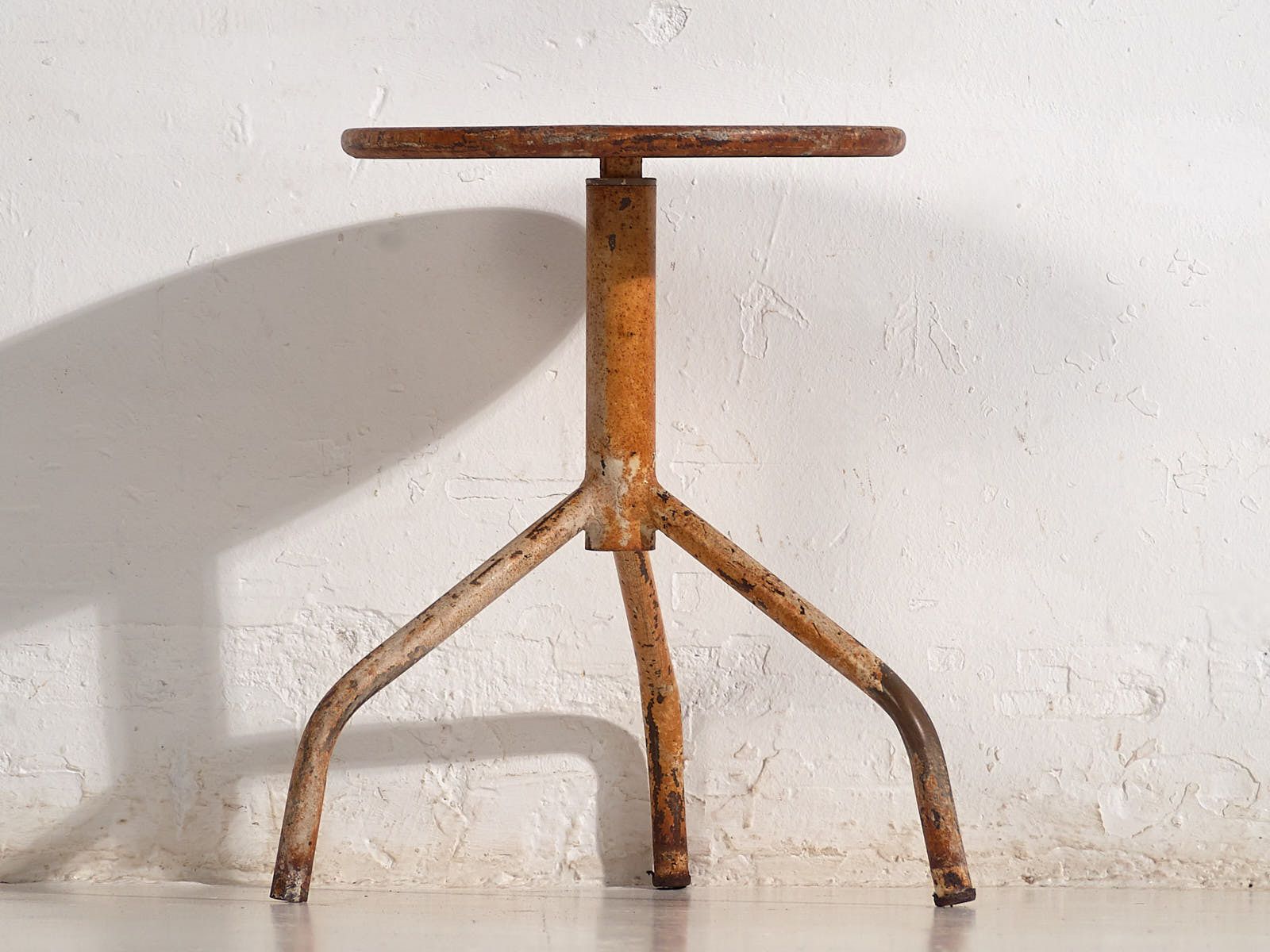 Industrial Style Metal Stool (C.1950) #4 photo furniture