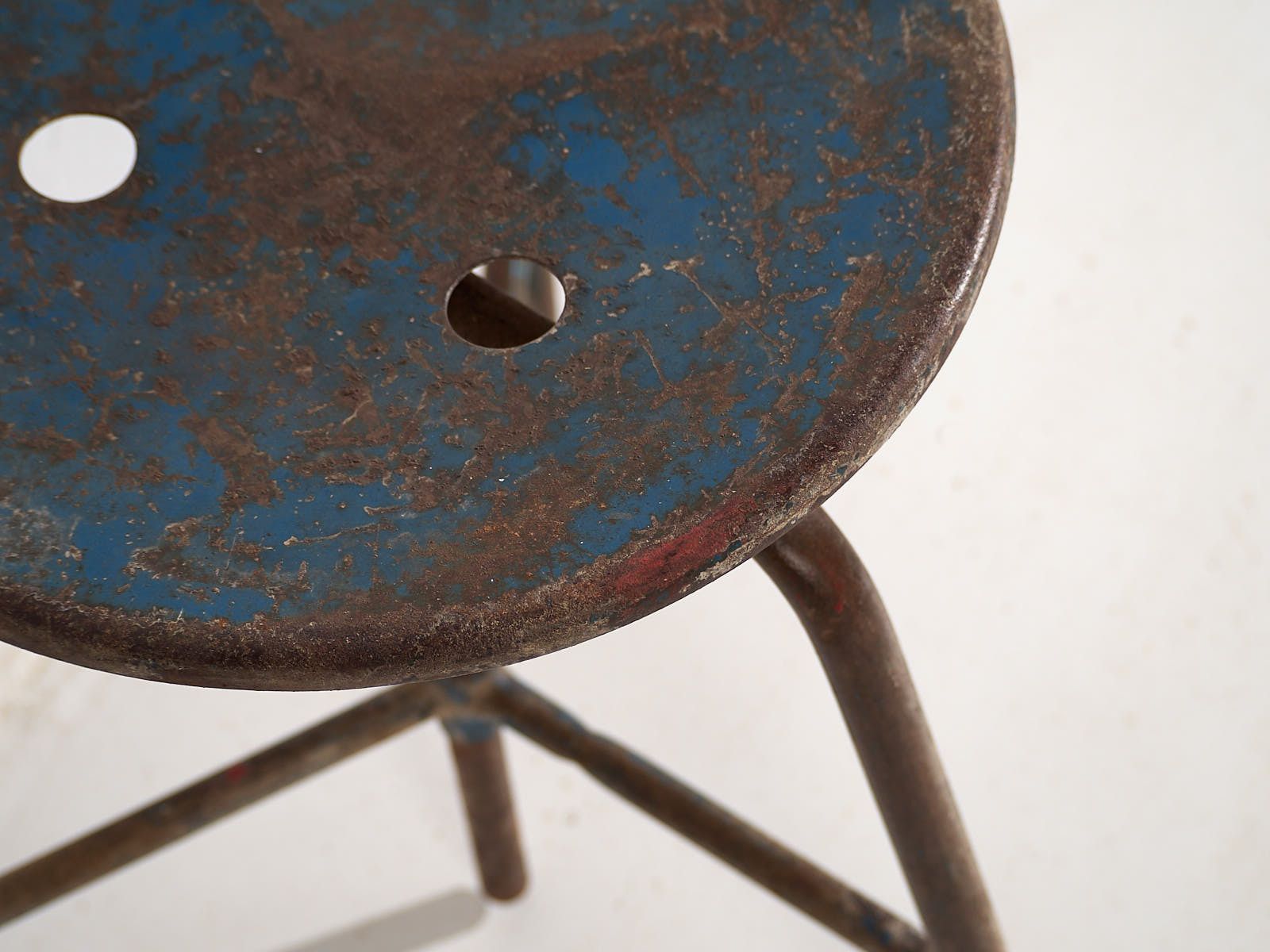 Blue Industrial Style Stool (C.1950) #8 photo for sale