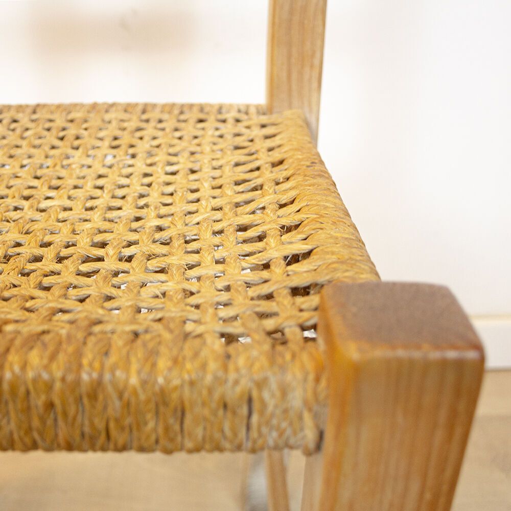 photo for sale Woven Seat Ibiza Style Chair, Spain, 1970s