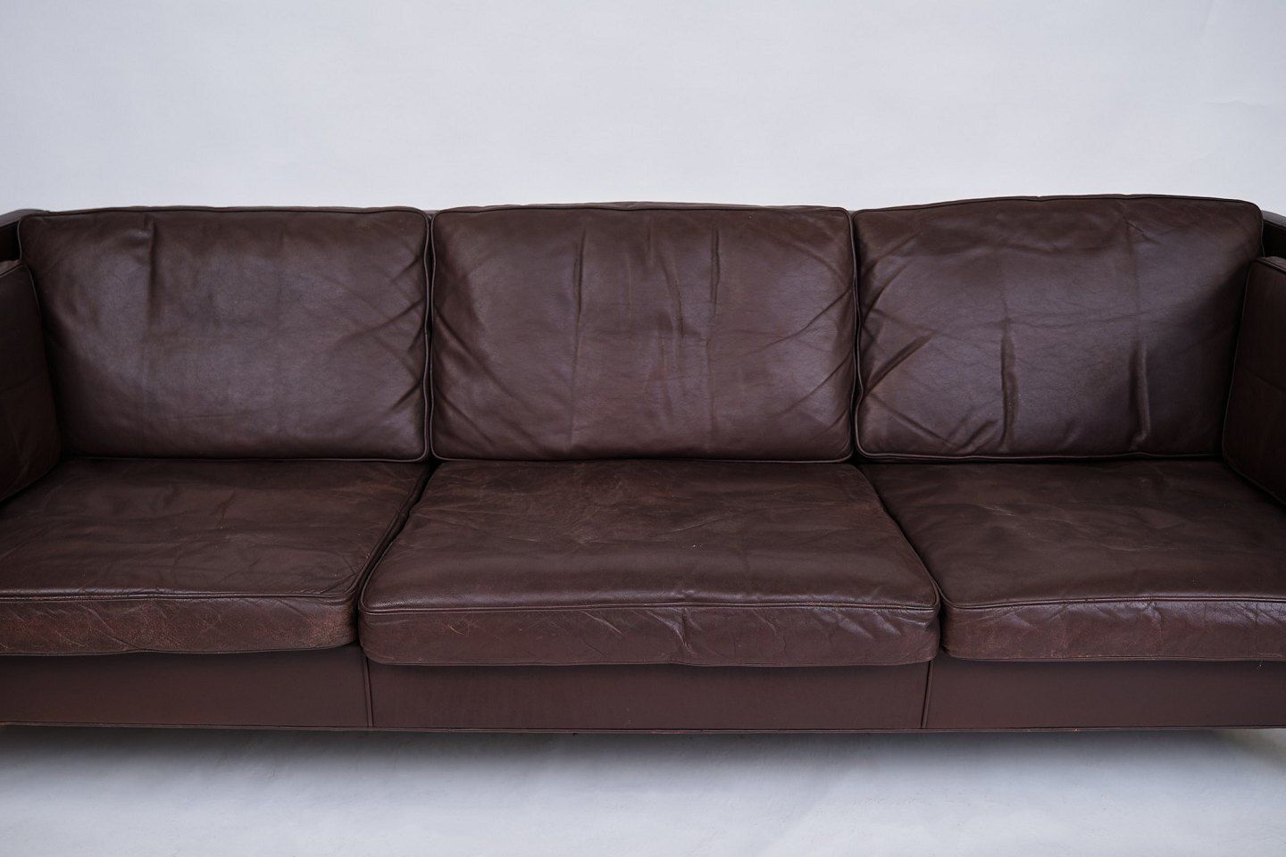Sofa   3. Person   Model 2442   Brown Leather   Børge Mogensen   Fredericia Furniture Factory   Danish Design   1960s photo Furniture
