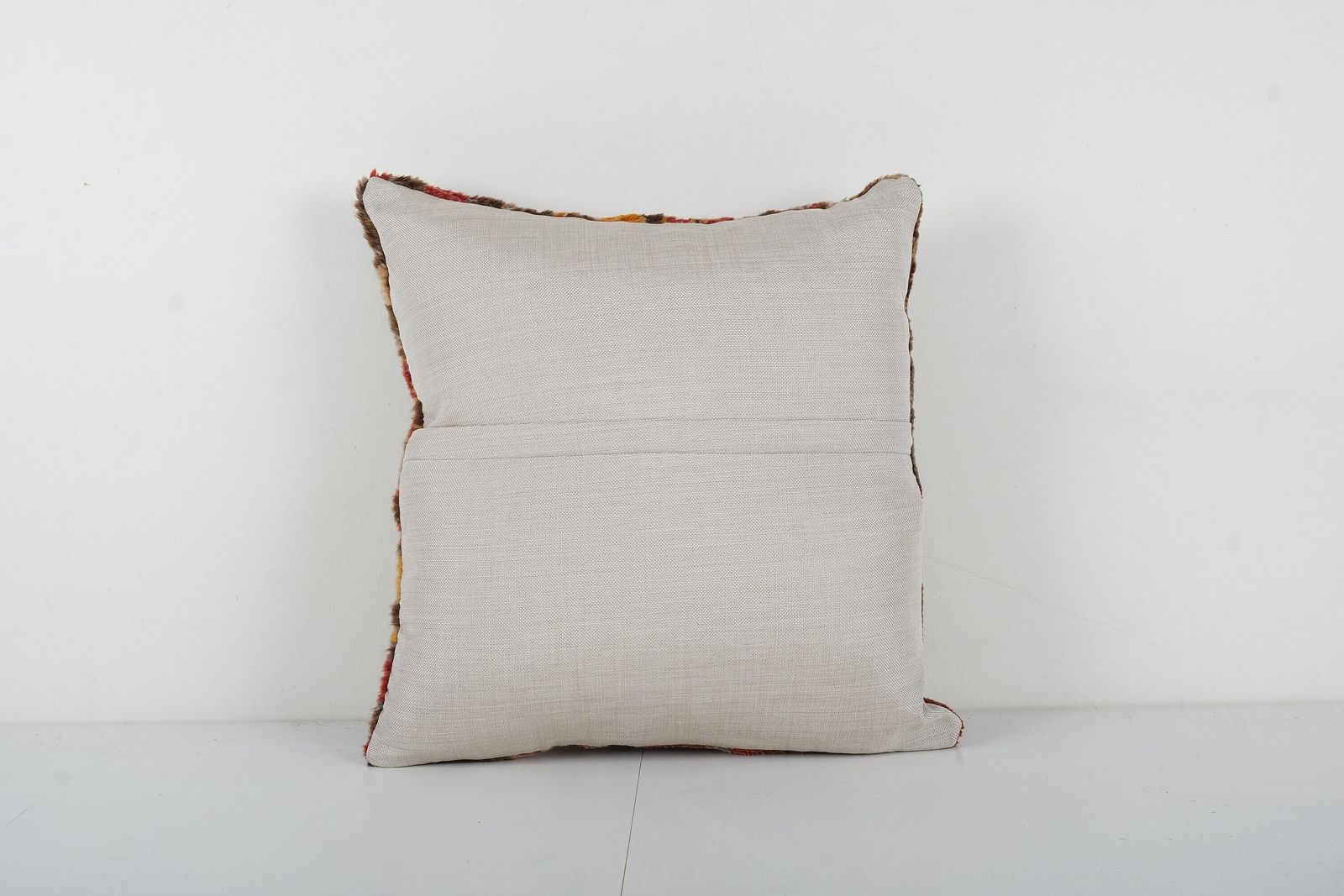 Vintage Kilim Pillowcase Throw Rug Pillow, Striped Square Kilim Pillow, Kelim Design Cushion photo furniture
