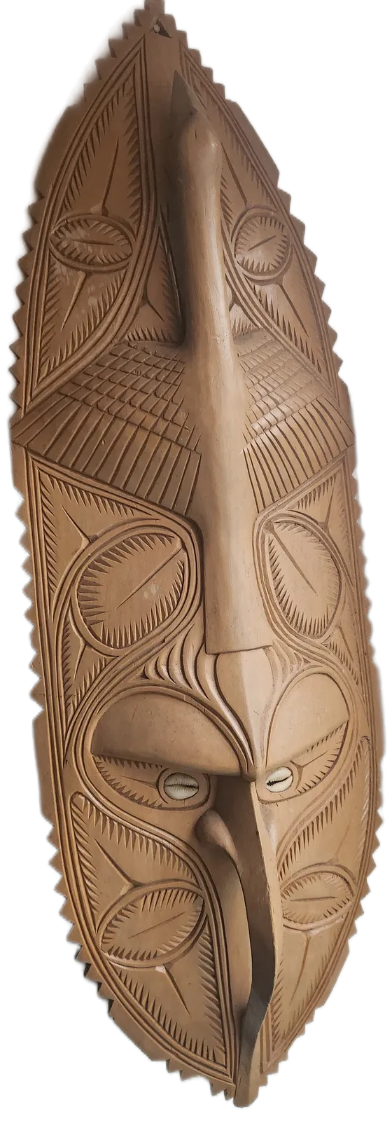 Papua New Guinea Sepik River Carved Wood Wall Mask