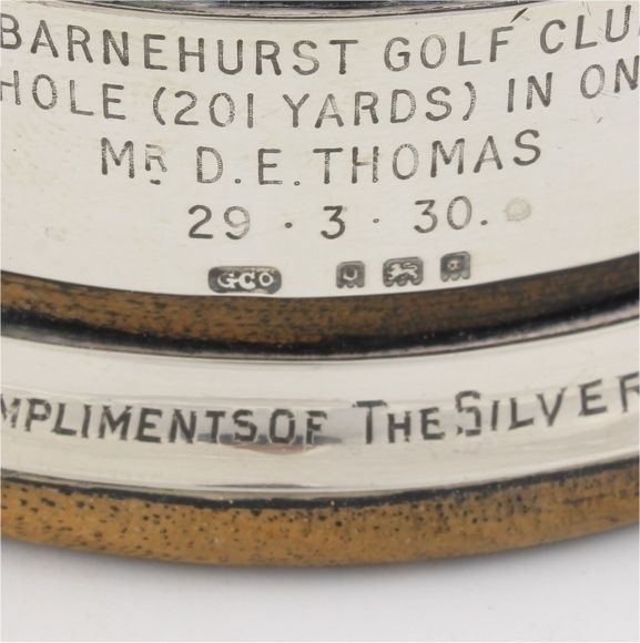 Silver Hole In One Golfing Trophy Barnehurst Golf Club And Ball 1930 photo buy