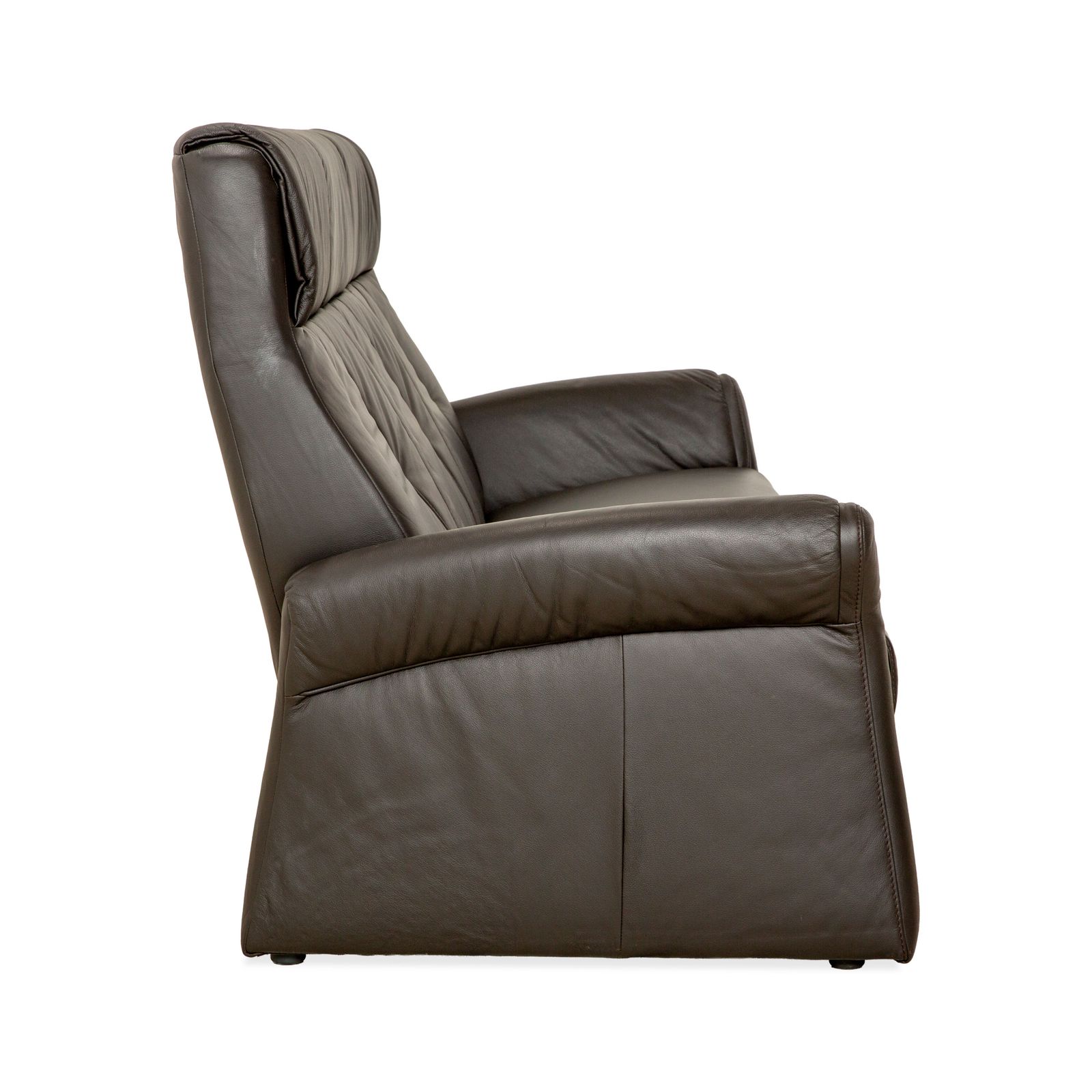 Canapé 3 places Himolla Tangram en cuir gris brun photo buy