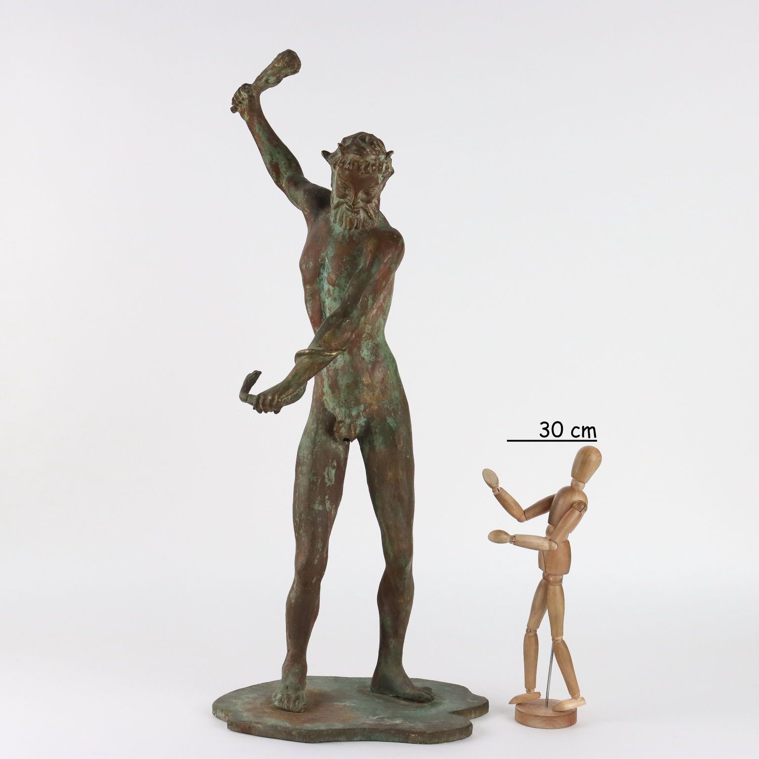 Antique Sculpture Mythological Subject Metal Italy XX Century photo for sale