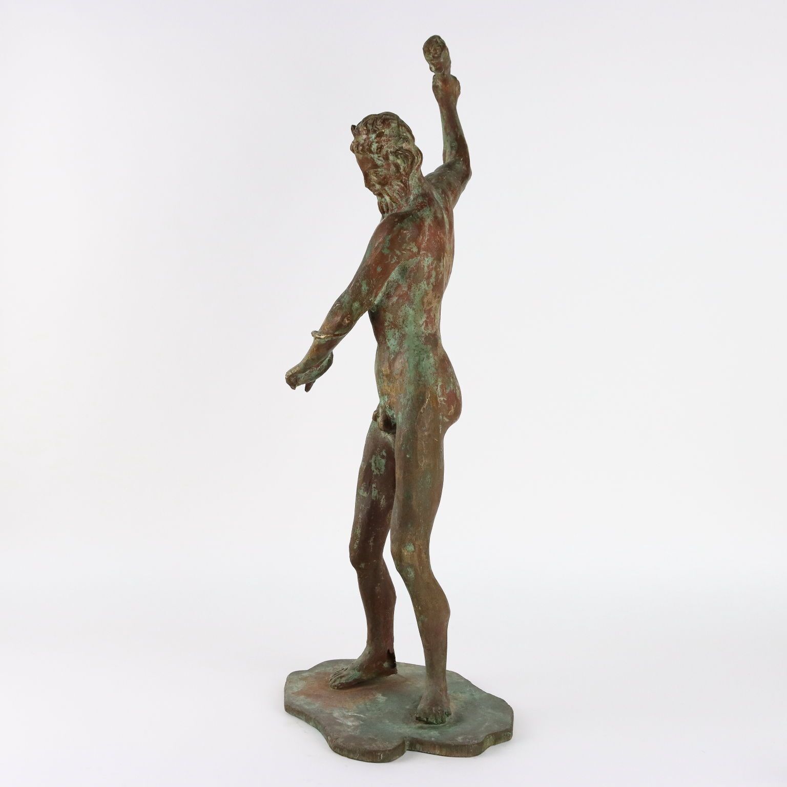 Antique Sculpture Mythological Subject Metal Italy XX Century photo vinterior