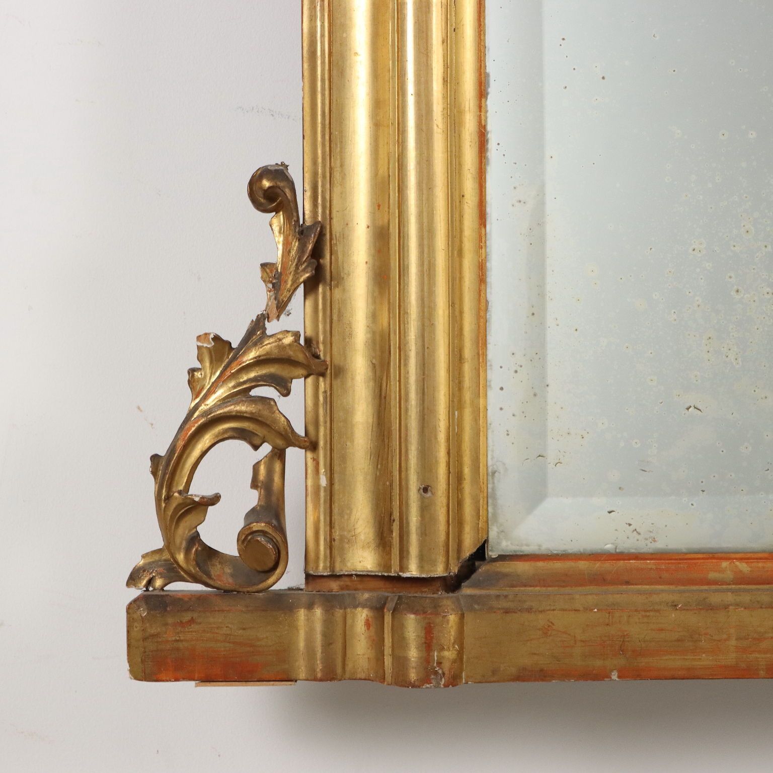 Antique Mirror Gilded Wood Lombardy XIX Century photo buy