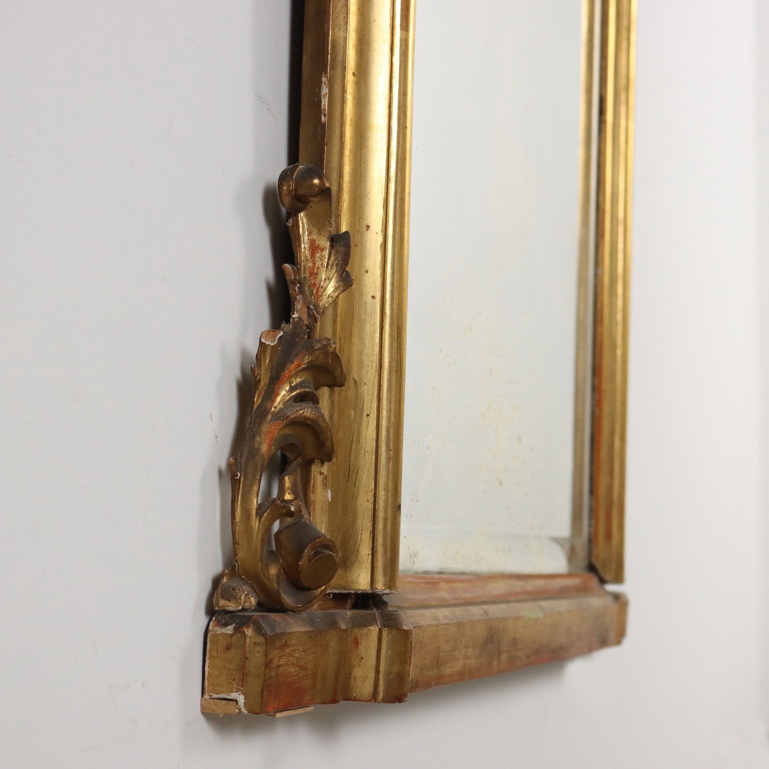 photo for sale Antique Mirror Gilded Wood Lombardy XIX Century
