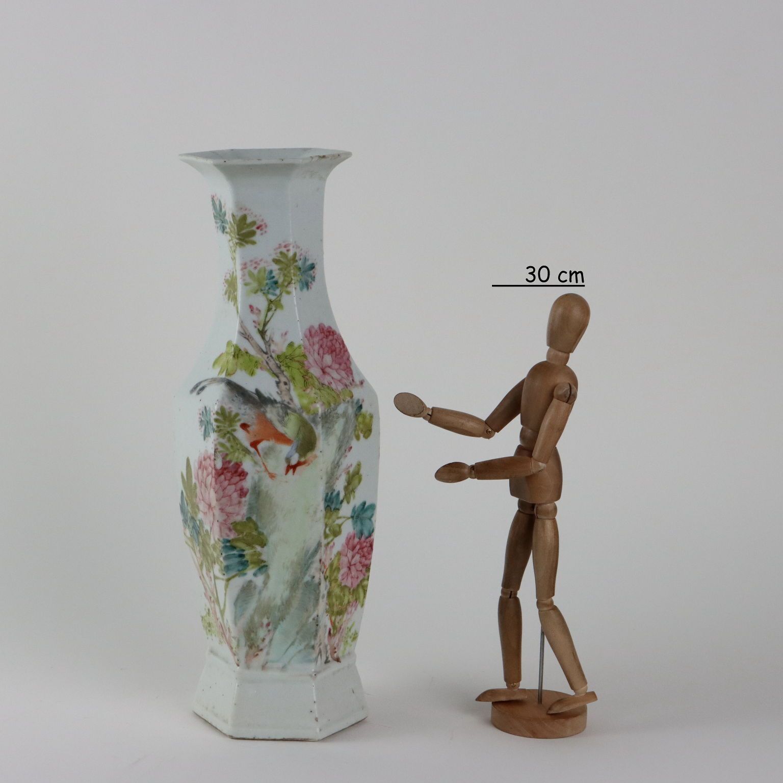 Antique Vase Baluster Shape Enamelled Porcelain China 1910 1920 photo furniture