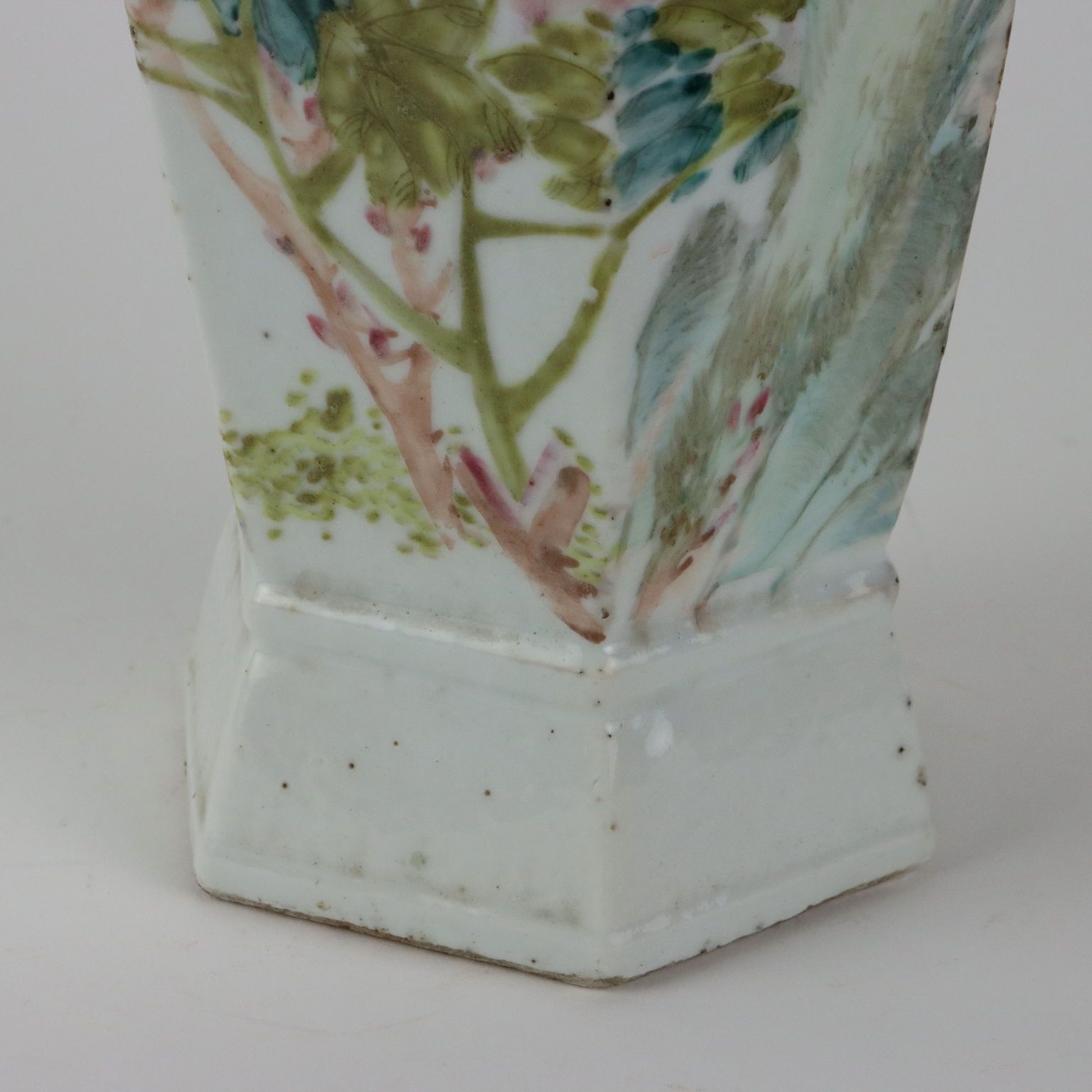 Antique Vase Baluster Shape Enamelled Porcelain China 1910 1920 photo 850.0