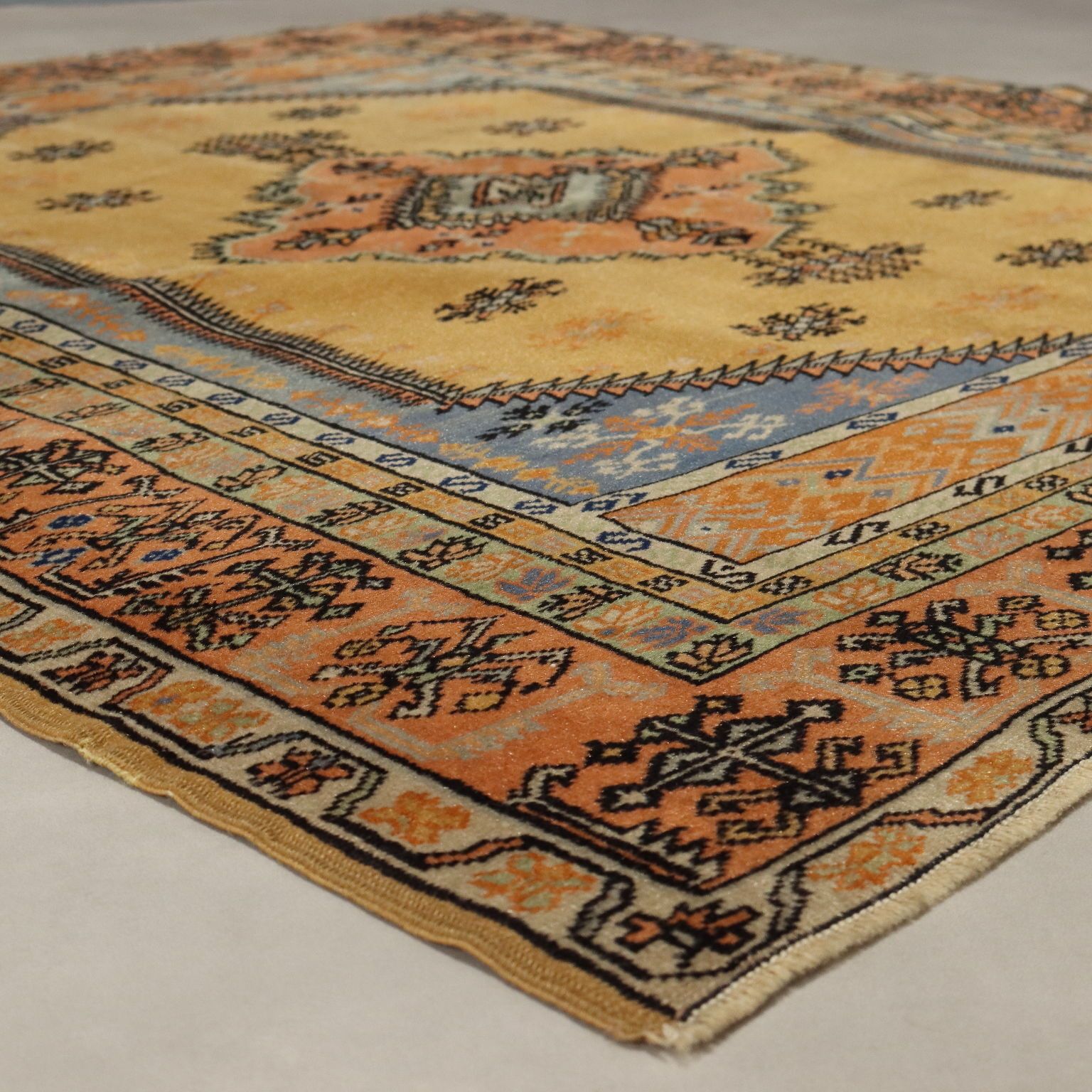 Antique Melas Carpet Cotton Wool Handmade Turkey 63 X 53 In photo 440.0