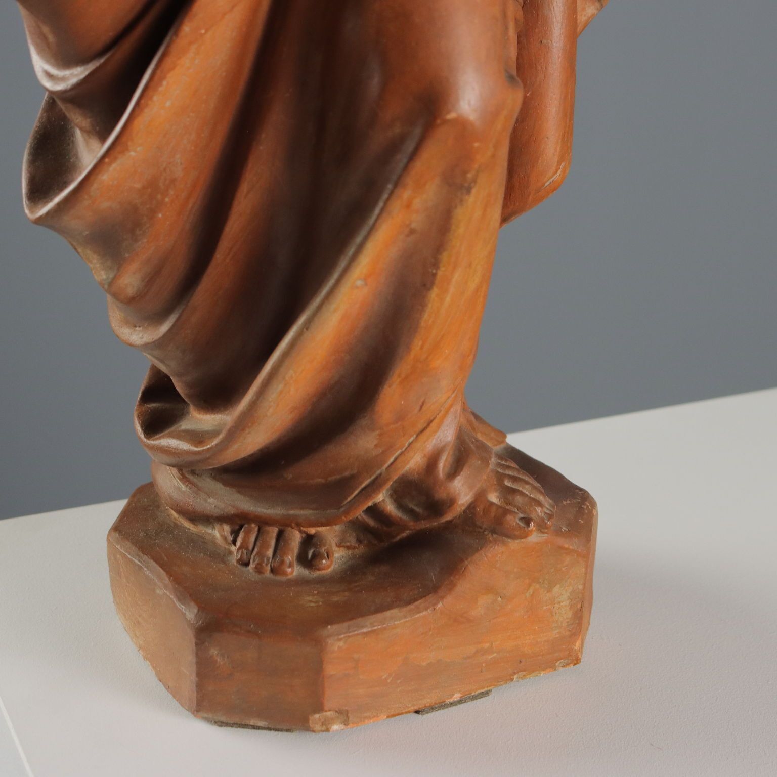 photo for sale Modern Sculpture Virgin Mary With Child Terracotta Italy XX Century