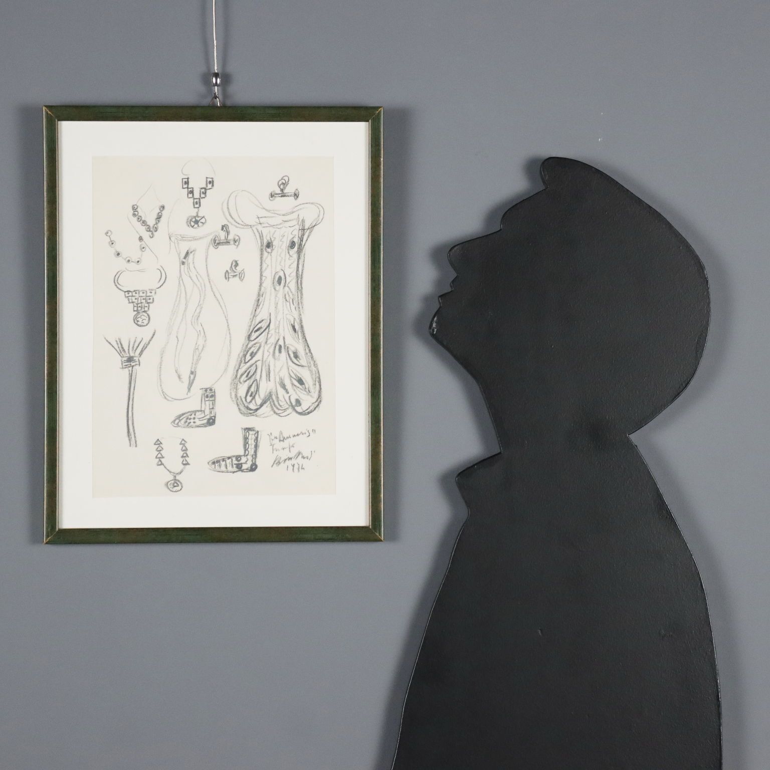 Modern Drawing Signed Remo Brindisi Sketch For The Costumes Of Aida photo furniture