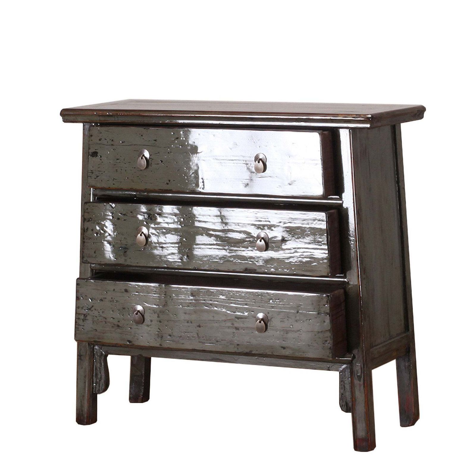 Vintage Chinese Grey Chest Of Drawers From Shandong