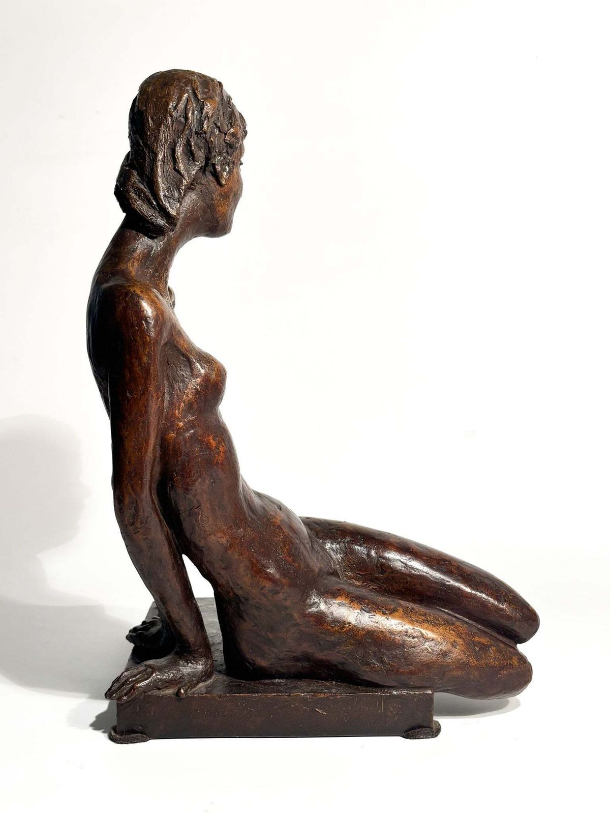 Home Decor Bronze Sculpture Of A Lady By An Italian Artist From The 1920s photo