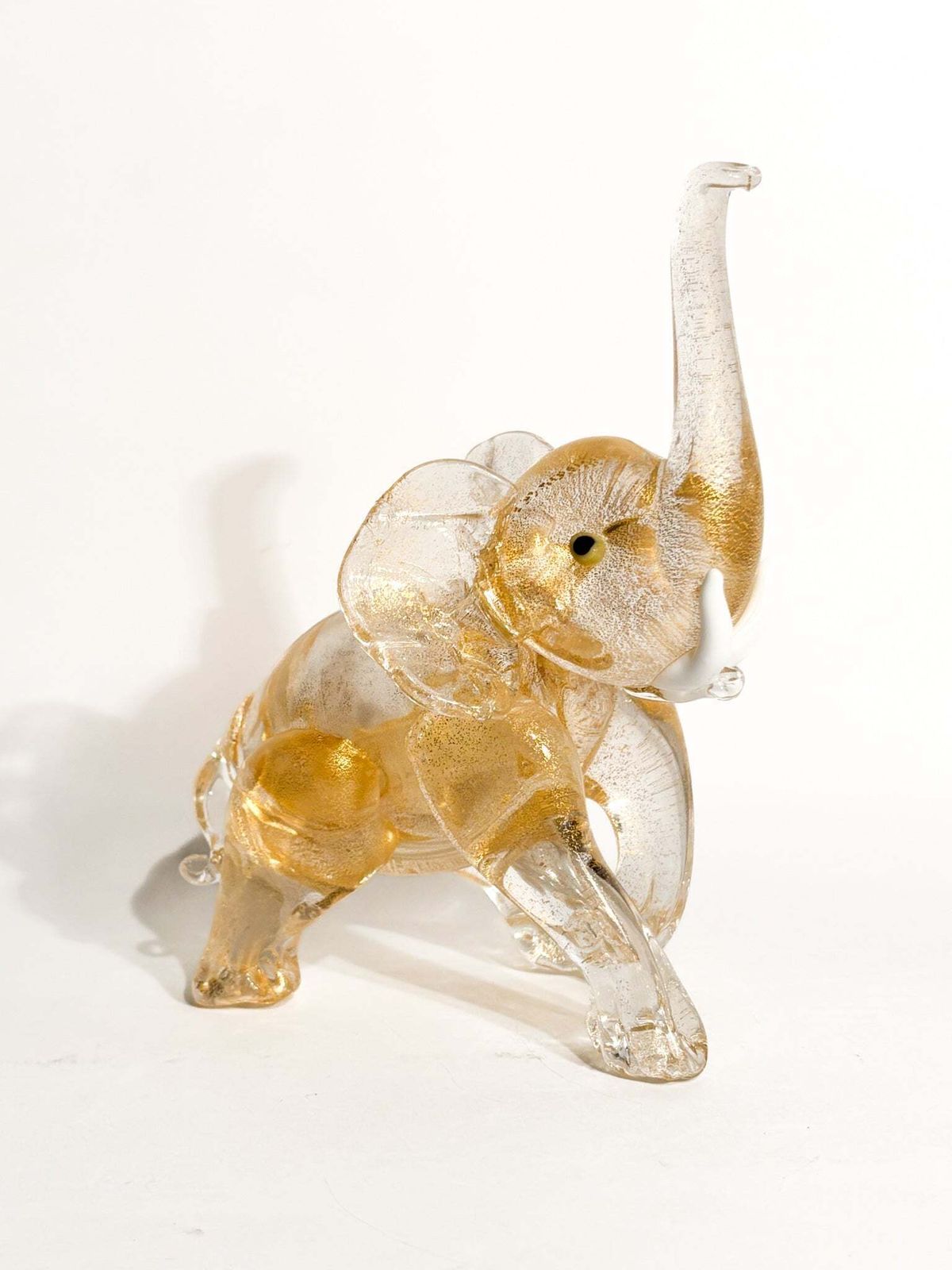 Murano Glass And Gold Leaf Elephant Attributed To Ercole Barovier, 1930s