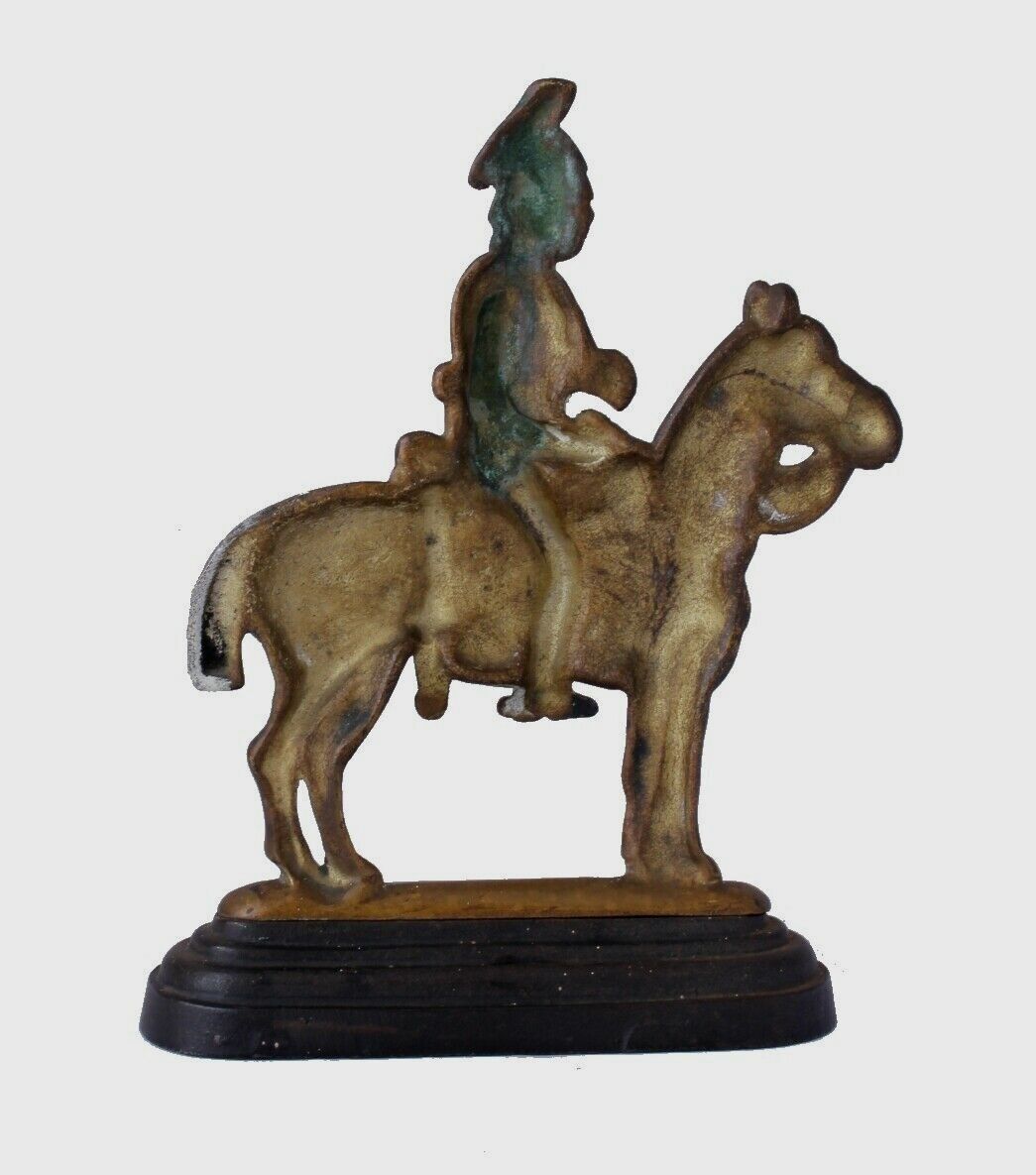 Soldier And Horse Door Stop Porter Brass Doorstop Figure Ornament photo for sale