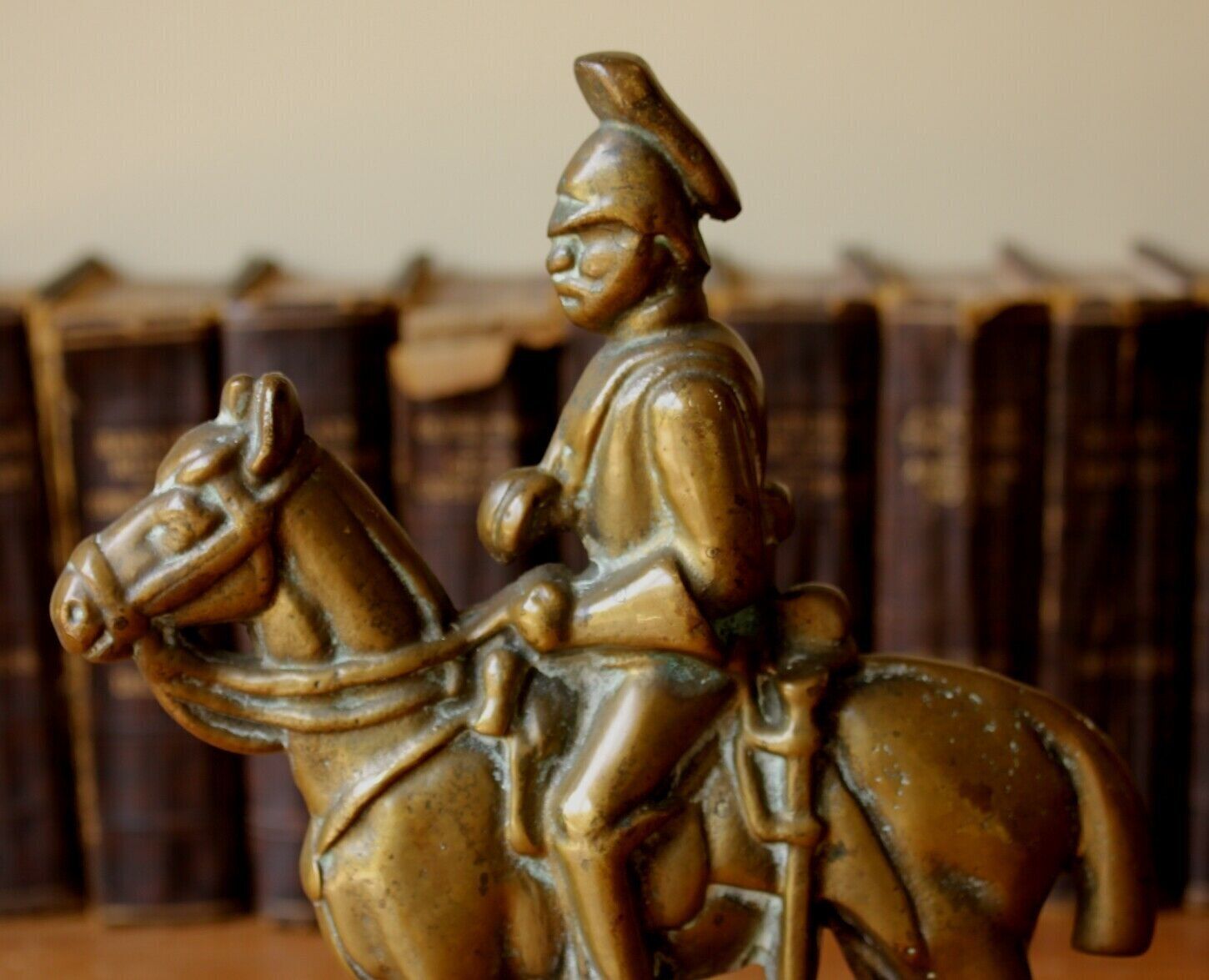 Soldier And Horse Door Stop Porter Brass Doorstop Figure Ornament photo 95.0