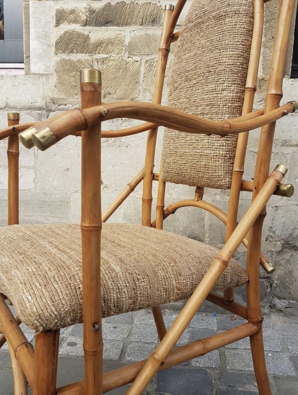Bamboo Living Room Set By Giusto Puri Purini, 1950s photo for sale
