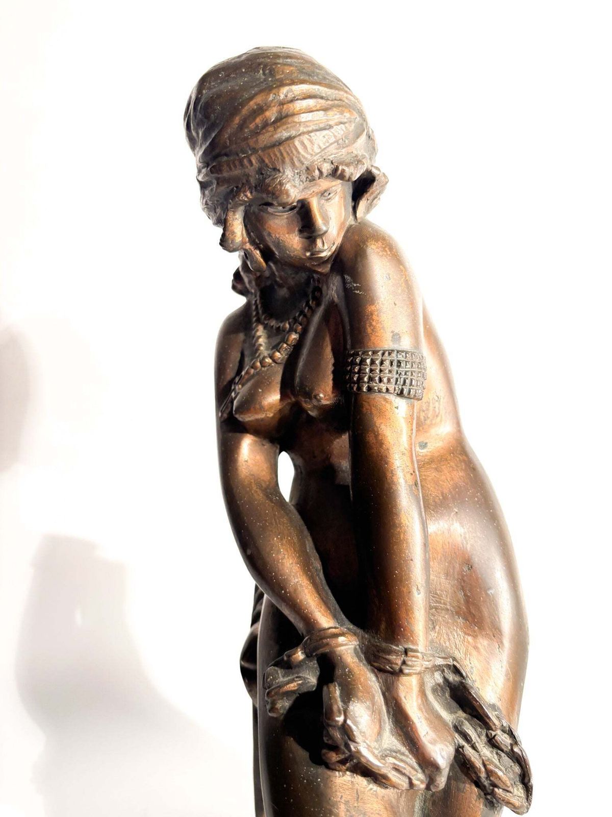 Bronze Sculpture "The Slave" Attributed To Giacomo Ginotti 19th Century photo Art