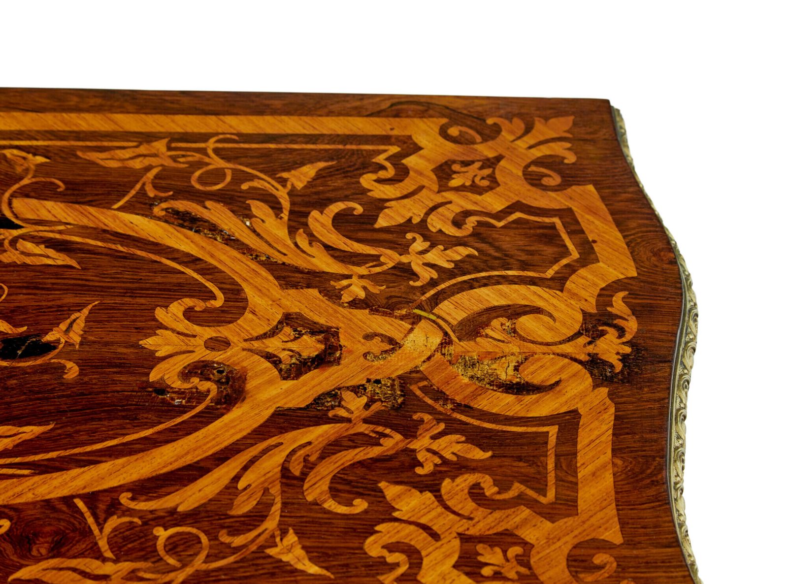 19th Century Louis XV Influenced Inlaid Card Table photo for sale