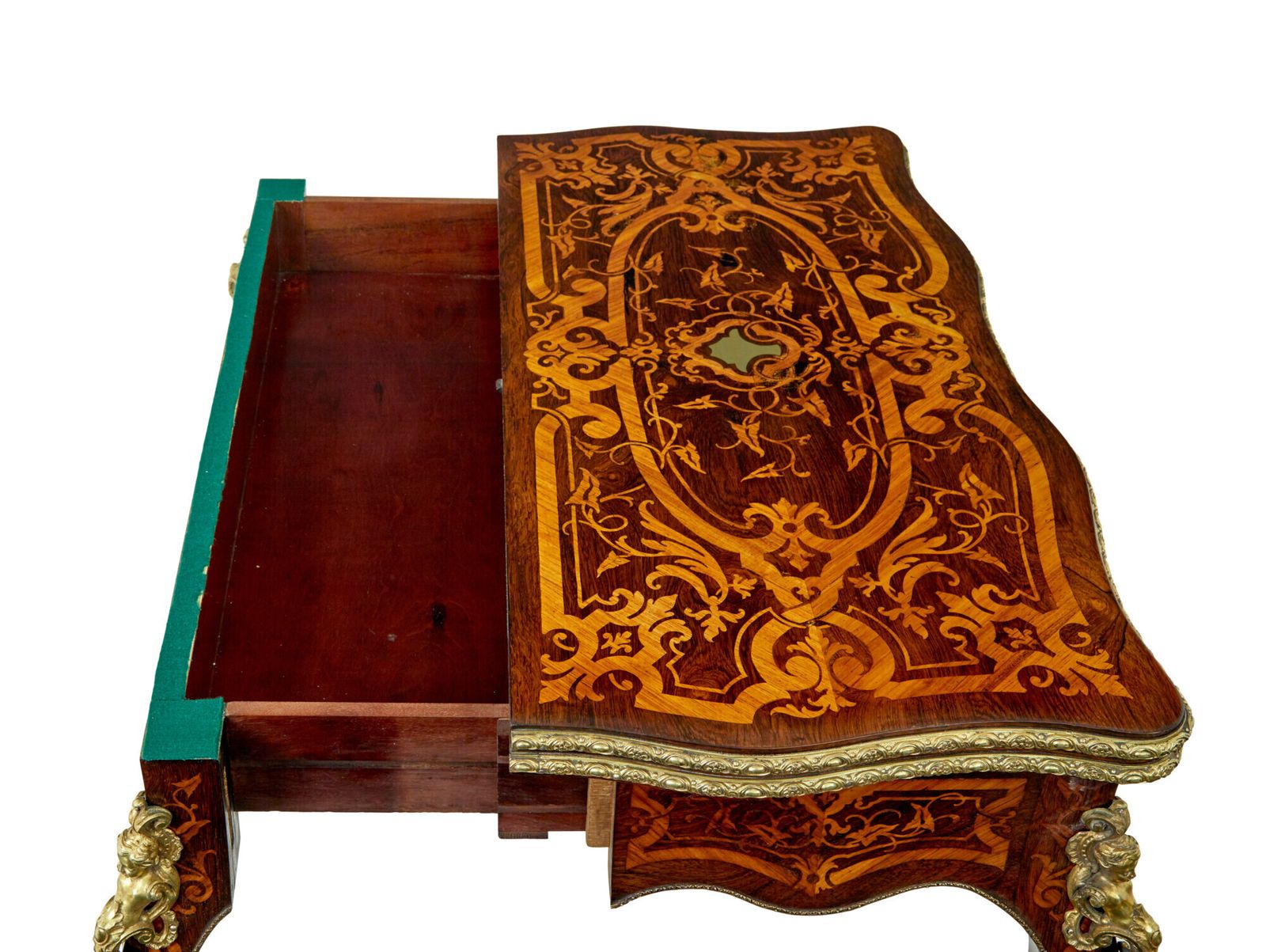 19th Century Louis XV Influenced Inlaid Card Table photo 4345.0