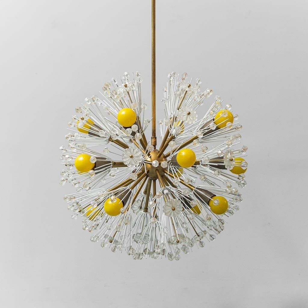 12 Light Sputnik Chandelier, Flacon Stejnar Nikoll Model, Vintage 1960s