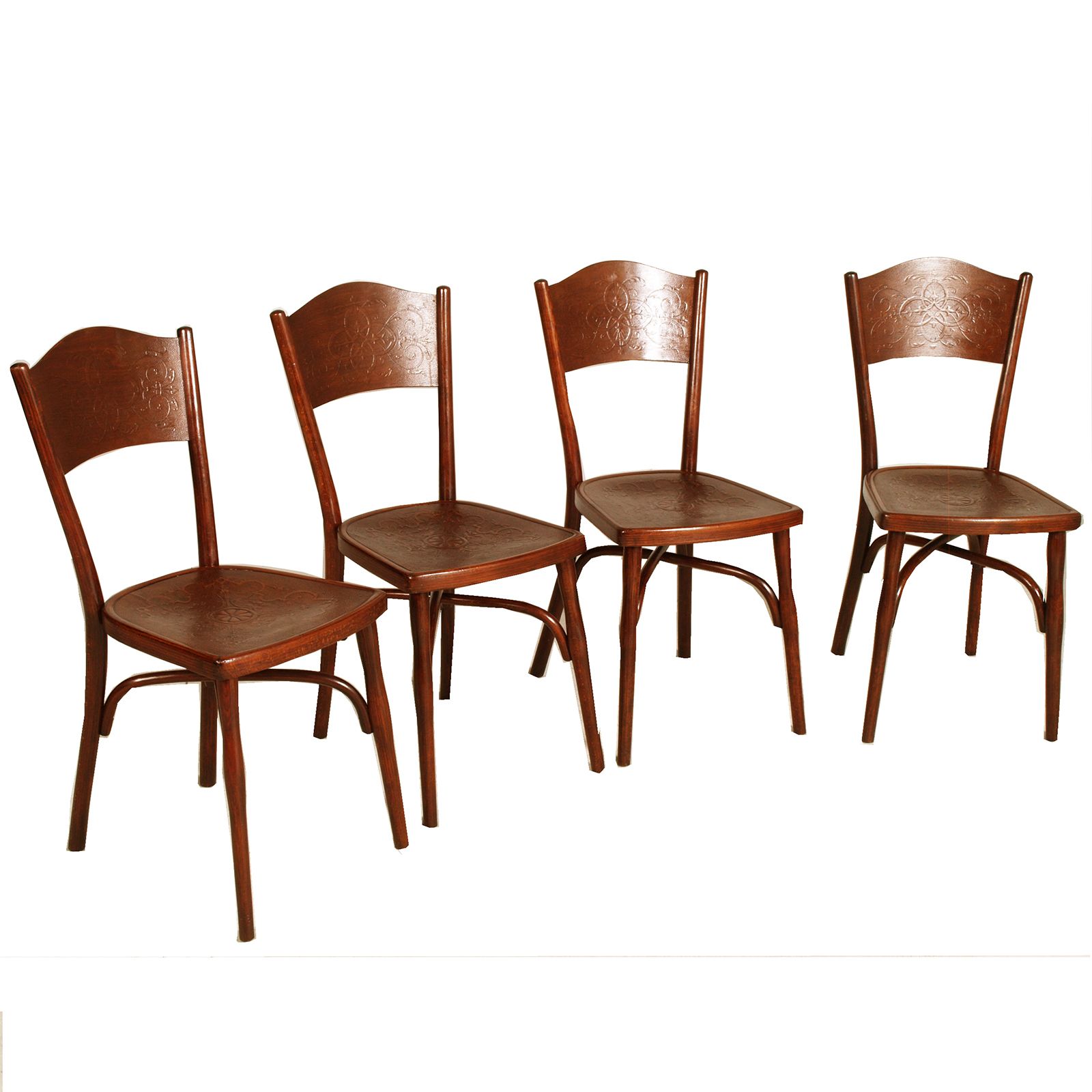 Set Of 4 Original Thonet Chairs, Austria, Late 19th – Early 20th Century photo Furniture